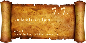 Tankovics Tibor névjegykártya