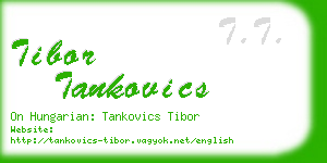 tibor tankovics business card